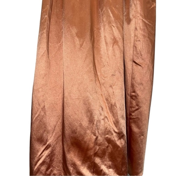 ULLA JOHNSON Lelita dress midi satin copper 8 off shoulder cocktail NWT formal - Picture 14 of 16